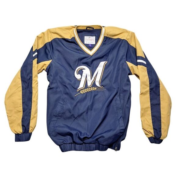 Vintage Milwaukee Brewers Pullover Windbreaker Men's S General Merchandise - Picture 1 of 12